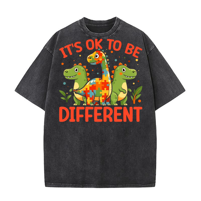 Its Ok To Be Different Washed T-Shirt