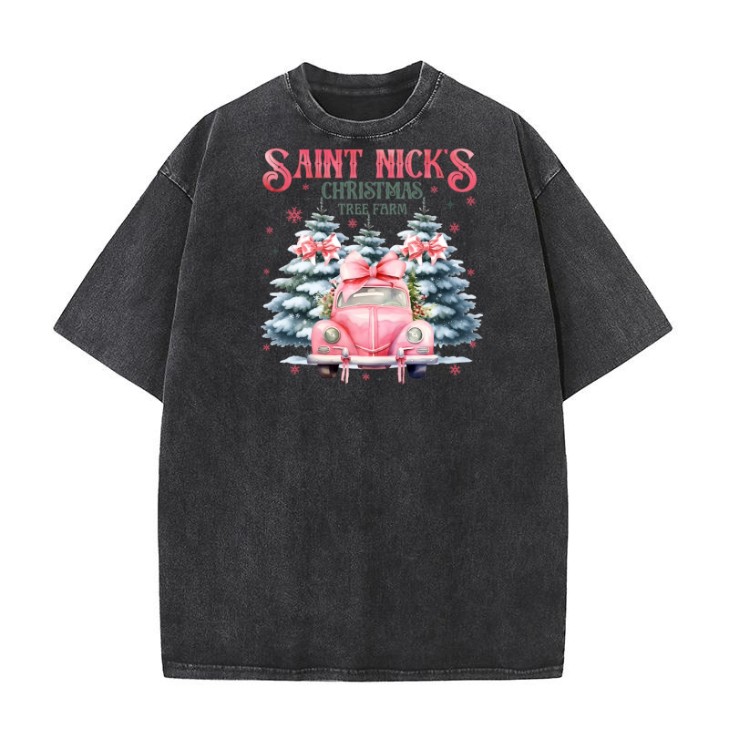 Saint nicks christmas tree farm 1 Washed T-Shirt