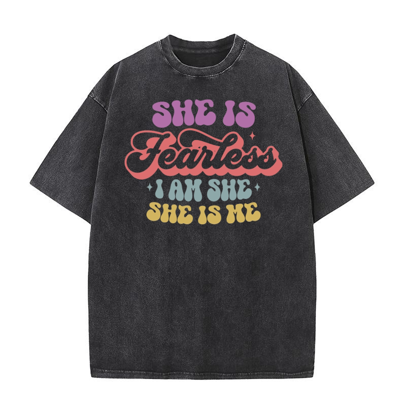 She is Fearless 2 Washed T-Shirt
