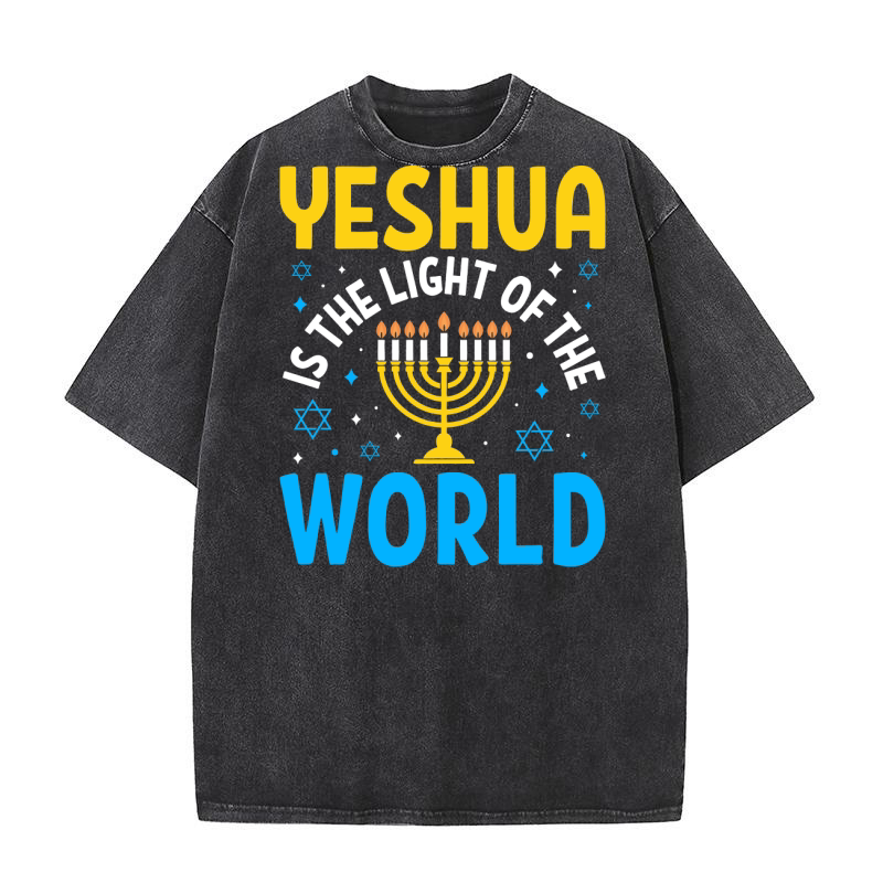 Yeshua Is The Light Of The World Washed T-Shirt