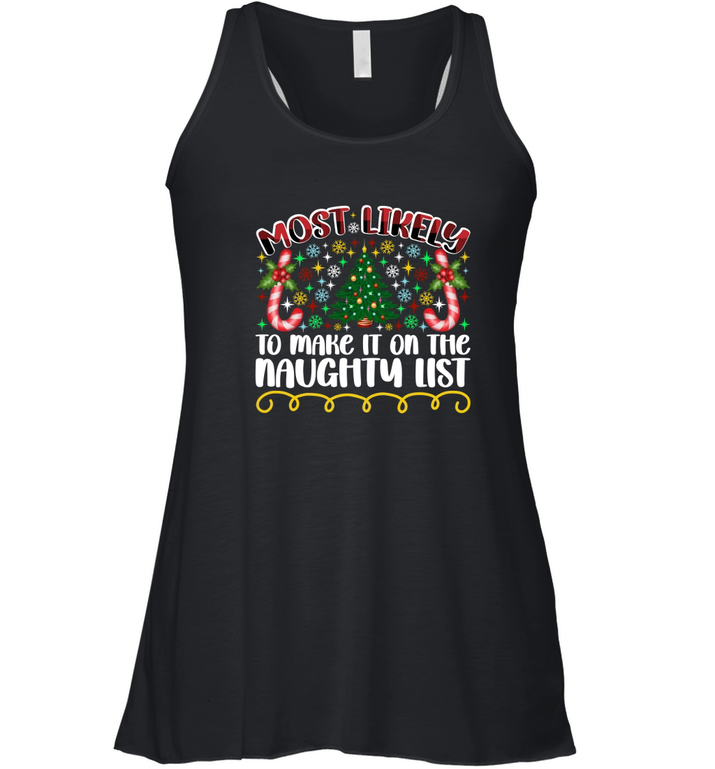Most Likely To Make It On The Naughty List Women's Flowy Tank Top