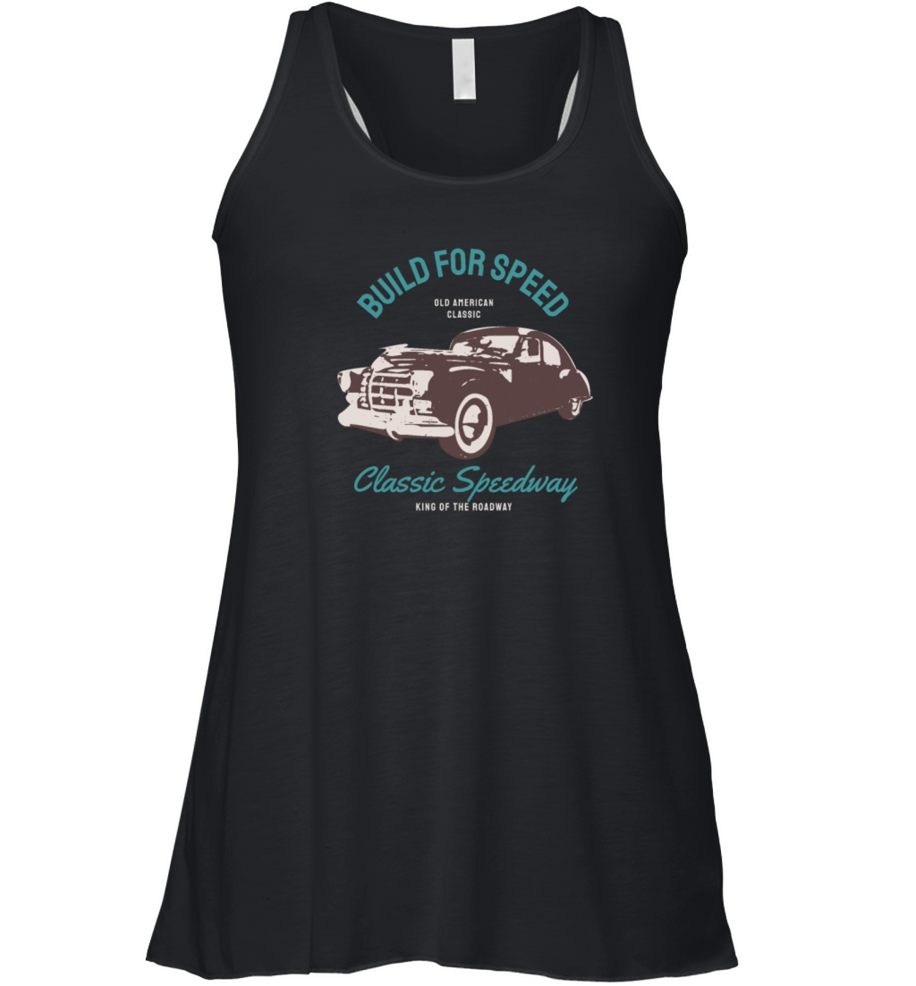 Vintage Sportscar classic Car Muscle Car Women's Flowy Tank Top