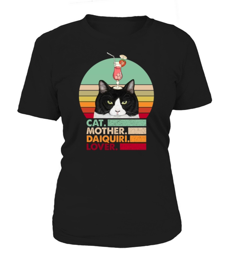 Retro Vintage Cat Mother Daiquiri Lover Funny Cat Women's T-Shirt