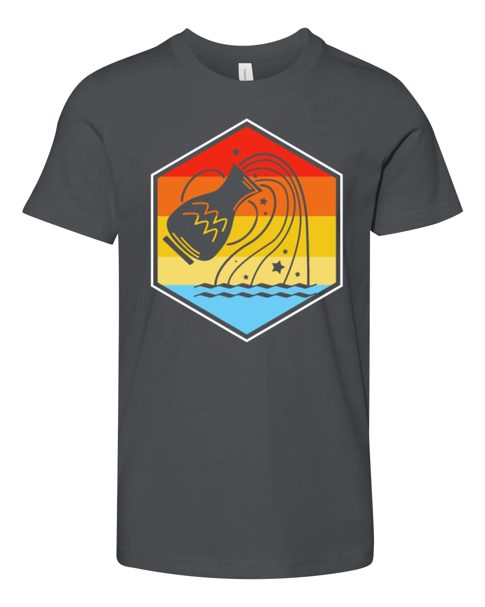 Aquarius Zodiac Sign Star Constellation Youth Unisex Jersey Tee