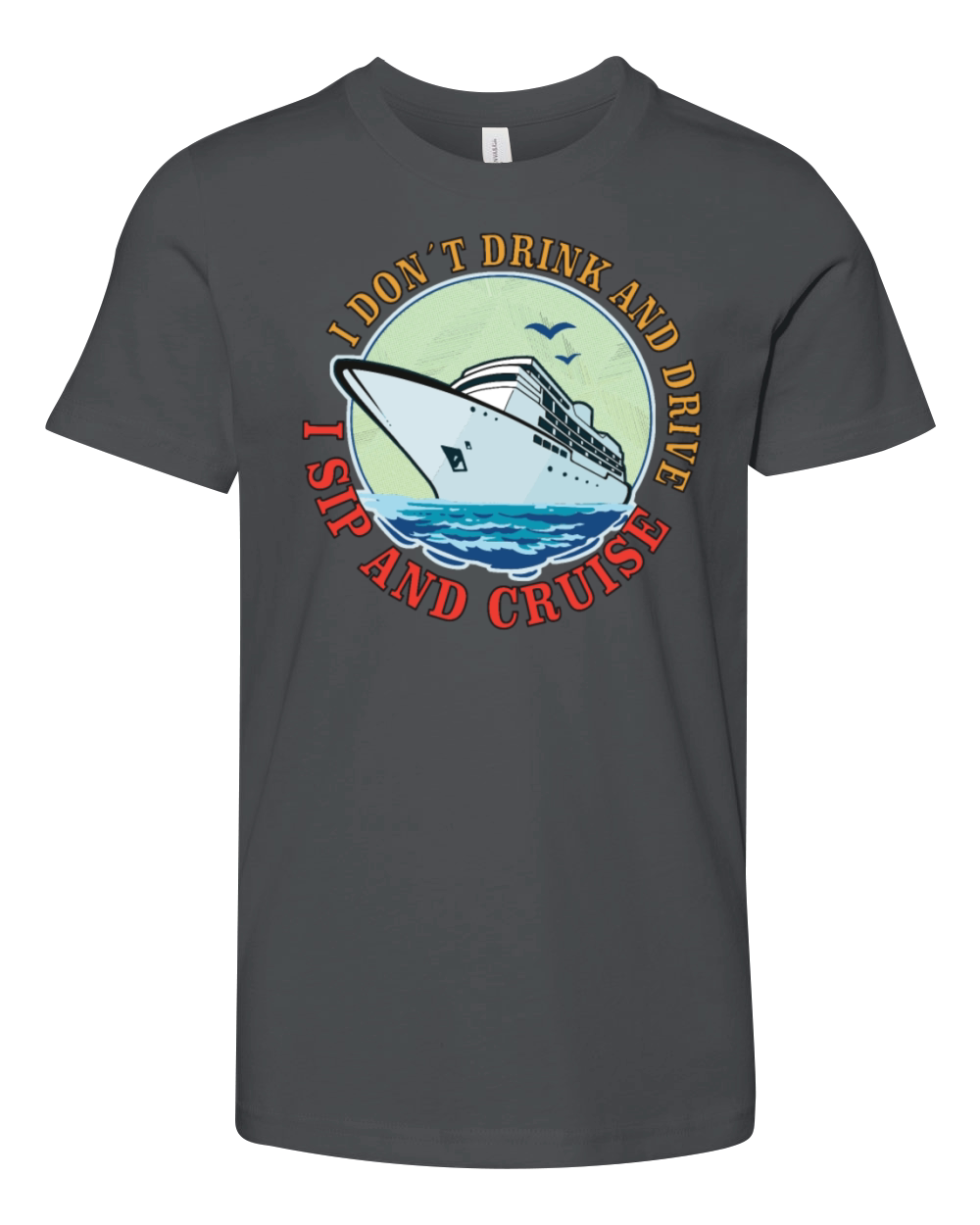 Boating Boat Captain Cruise Ship Cruising Yacht Youth Unisex Jersey Tee