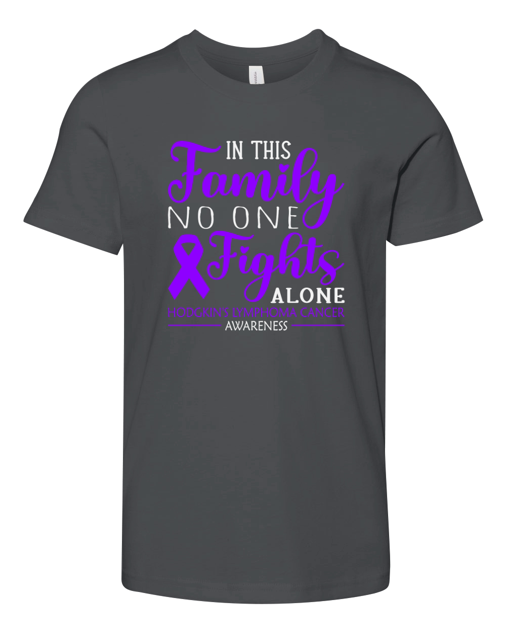 In This Family No One Fights Alone Youth Unisex Jersey Tee