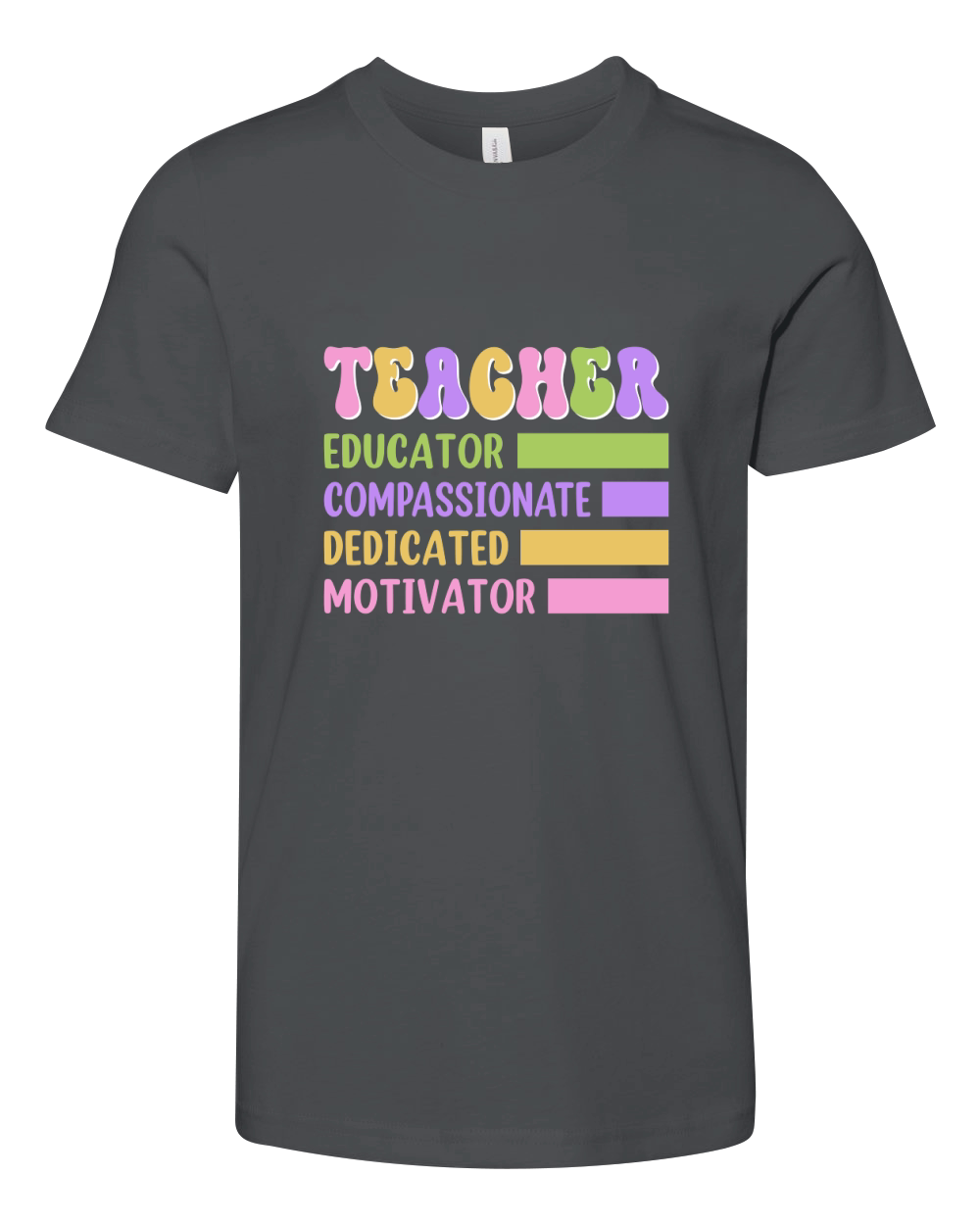 TEACHER EDUCATOR COMPASSIONATE DEDICATED MOTIVATOR Youth Unisex Jersey Tee