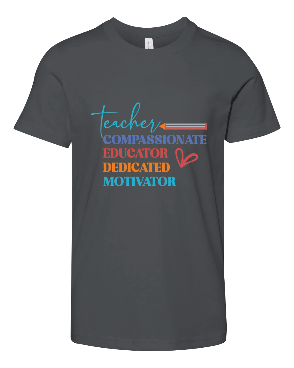 teacher educator compassionate dedicated motivator Youth Unisex Jersey Tee