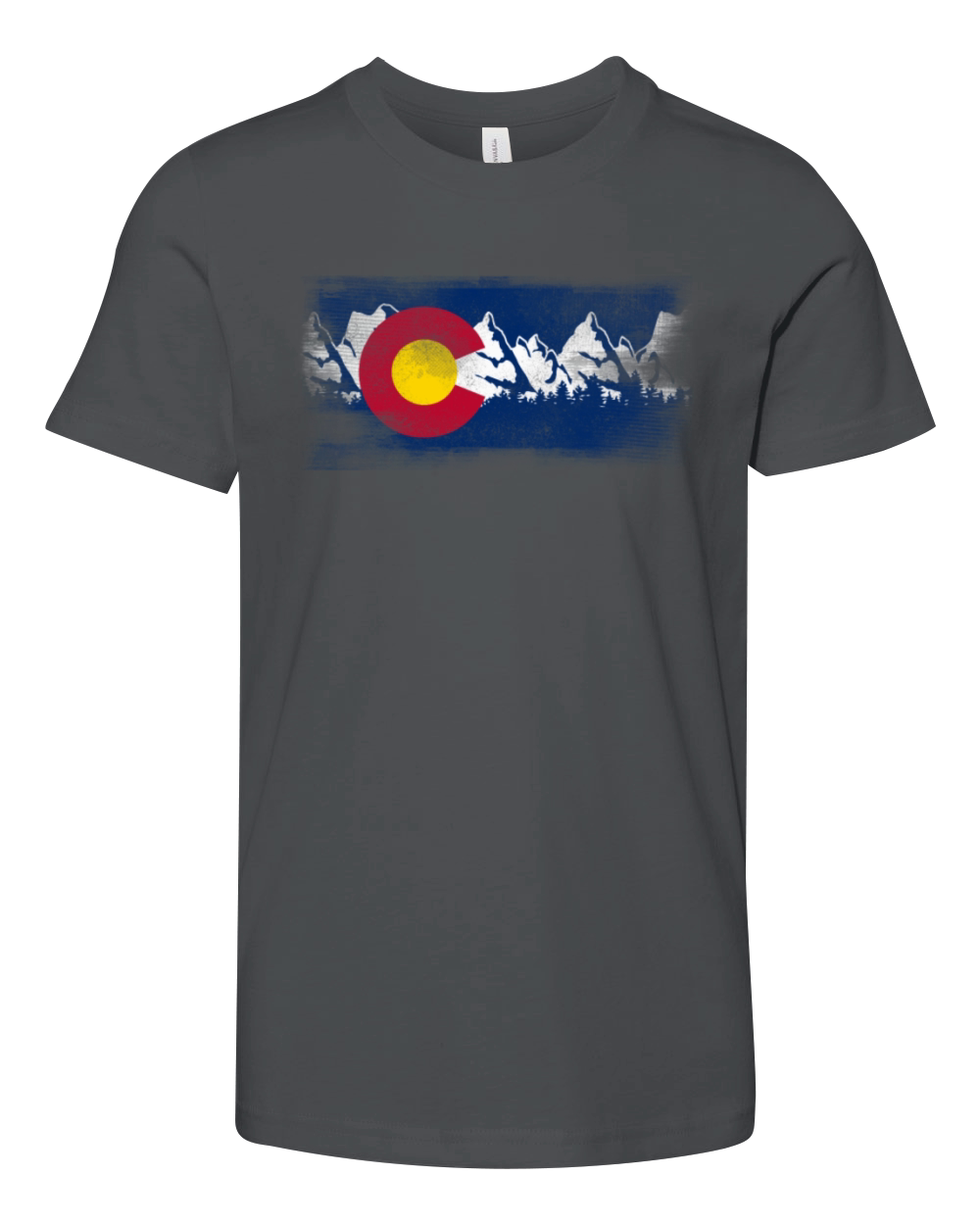 Vintage Colorado State Flag Colorado Mountains Youth Unisex Jersey Tee