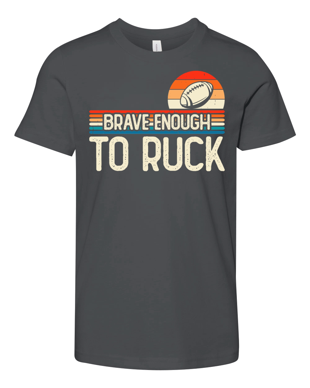 Vintage Rugby Player brave enough to ruck Youth Unisex Jersey Tee