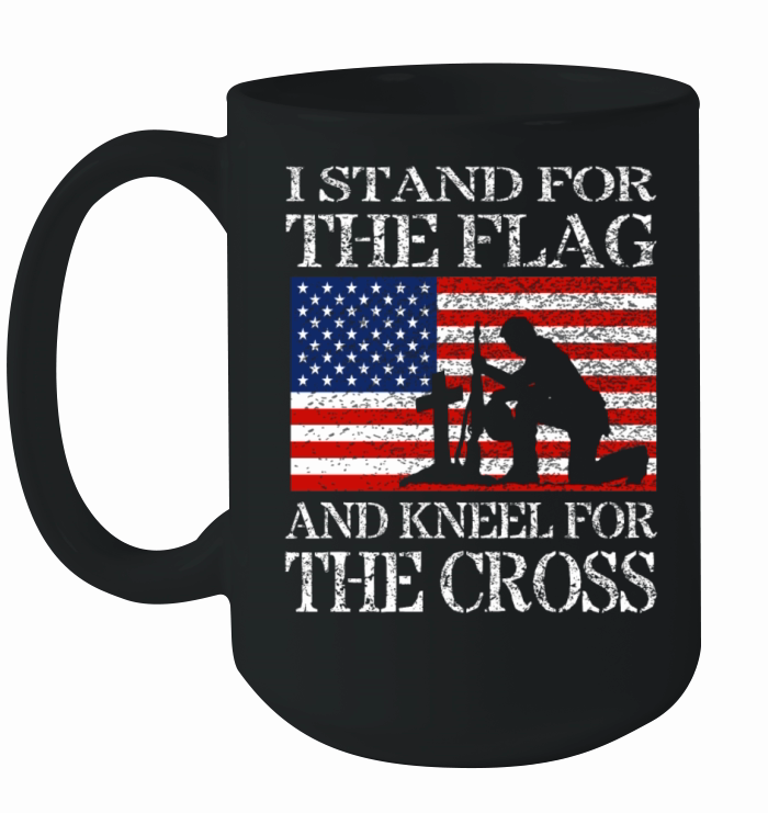 I Stand For The Flag And Kneel For The Cross Shirt Ceramic Mug