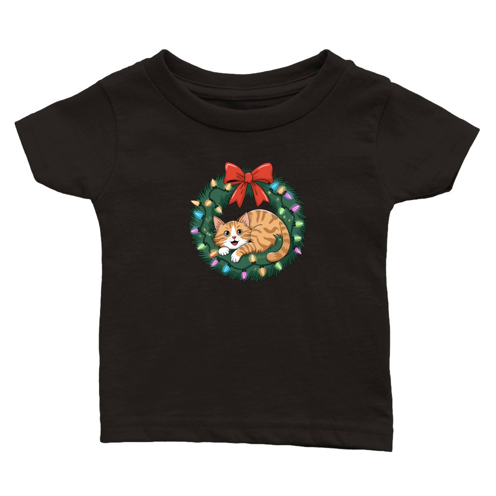 Cat wearth christmas 5 Classic Baby Crewneck T-shirt