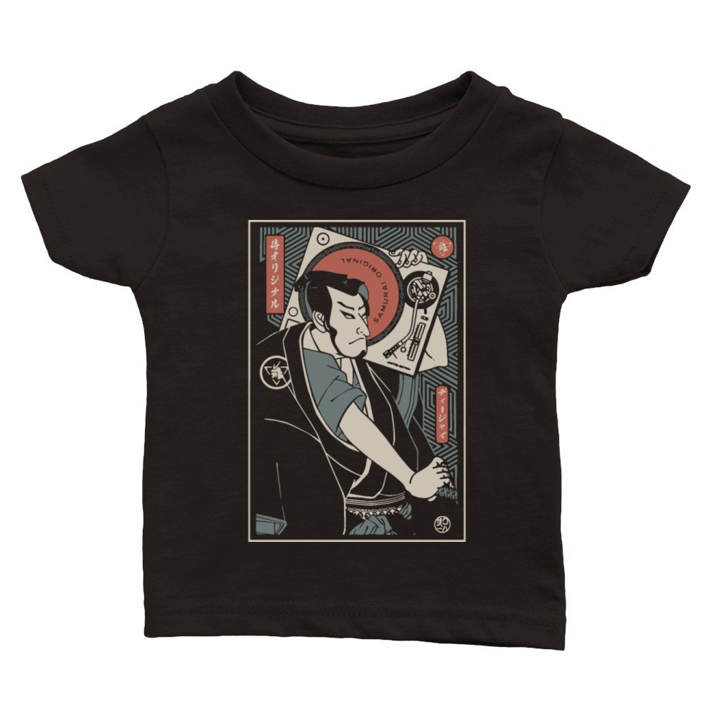 samurai original country tranditional japanese Classic Baby Crewneck T-shirt