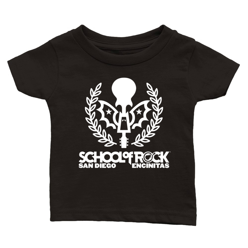 School of Rock White Bat Logo SD EN Classic Baby Crewneck T-shirt