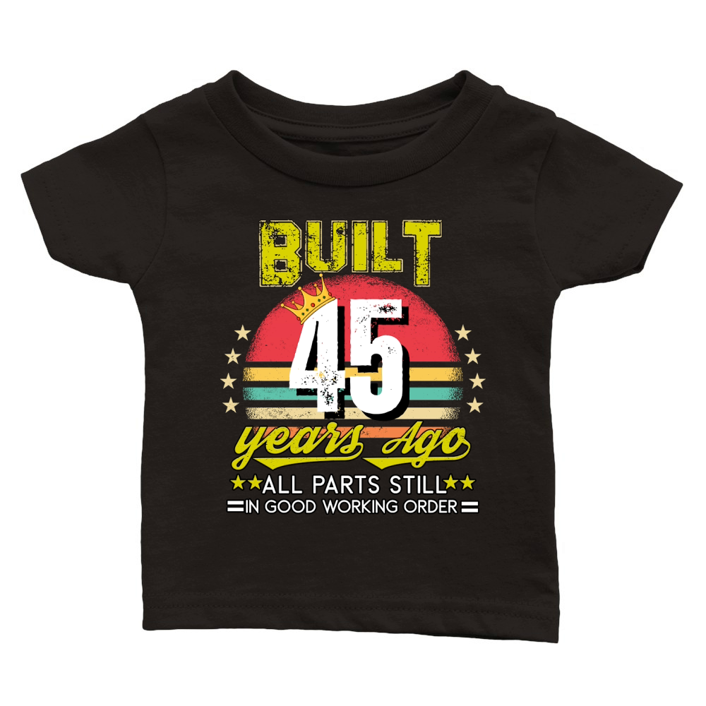 Vintage Birthday 45 Classic Baby Crewneck T-shirt