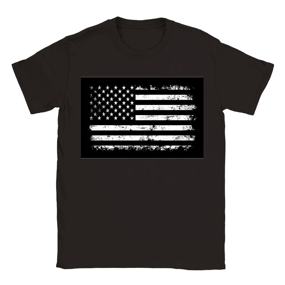 Distressed USA Flag.Vintage USA Flag Classic Kids Crewneck T-shirt