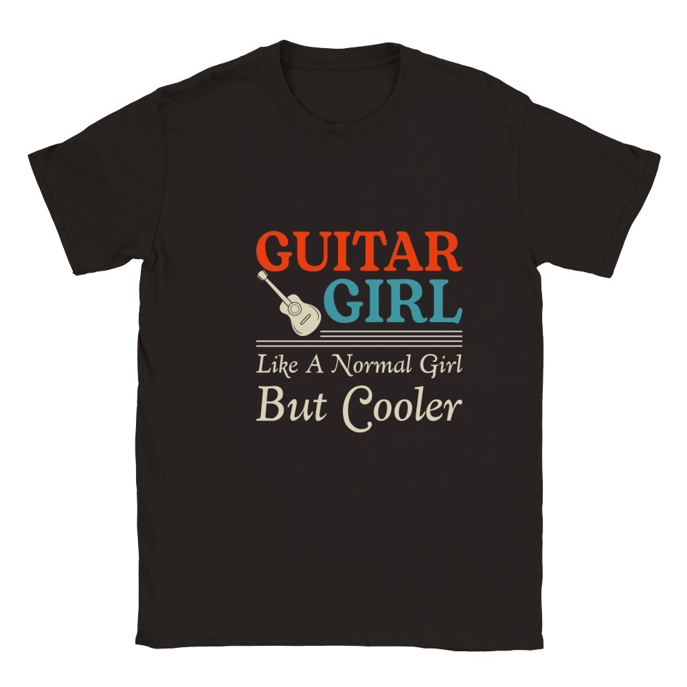 Guitar Girl Like A Normal Girl But Cooler Classic Kids Crewneck T-shirt