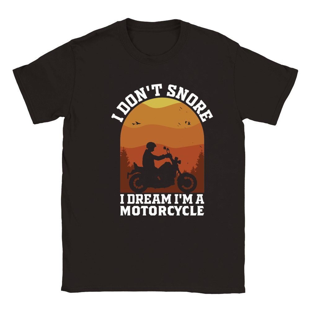 I Dont Snore I Dream Im A Motorcycle Classic Kids Crewneck T-shirt