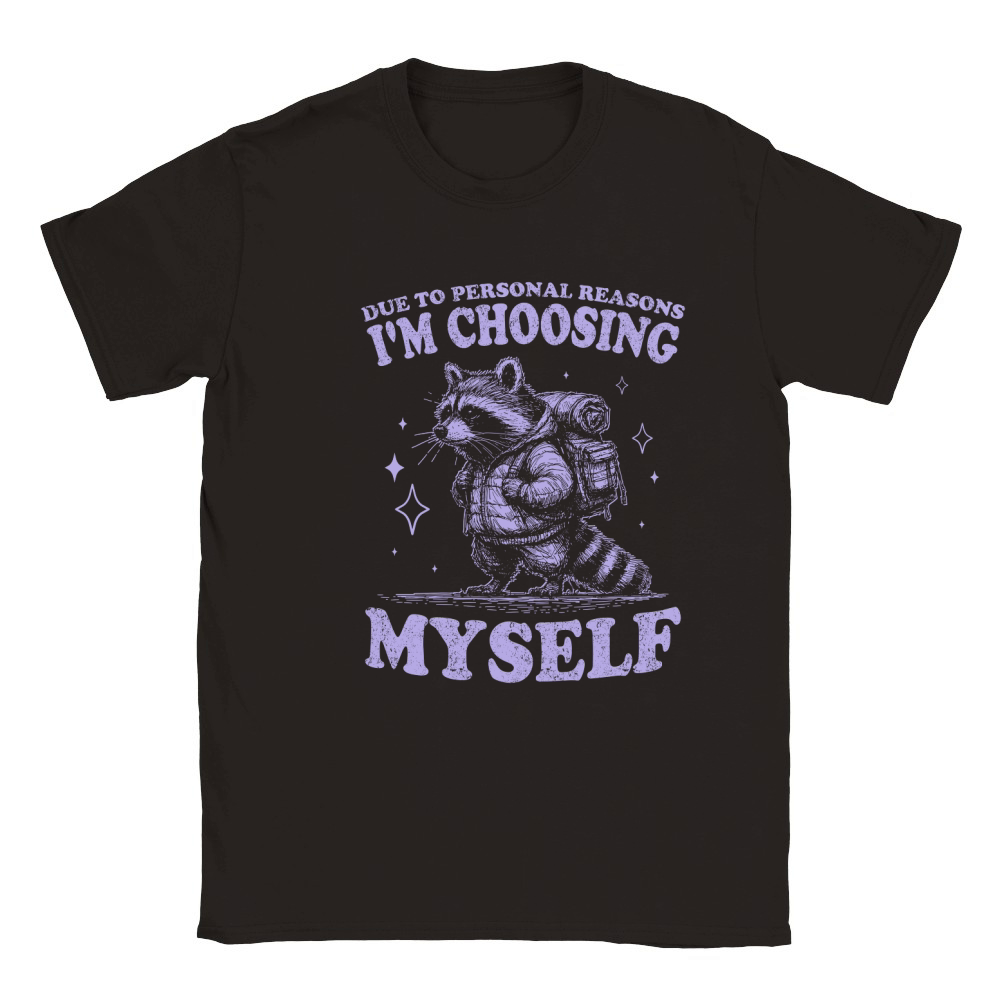 Im Choosing Myself Raccoon D Violet Classic Kids Crewneck T-shirt