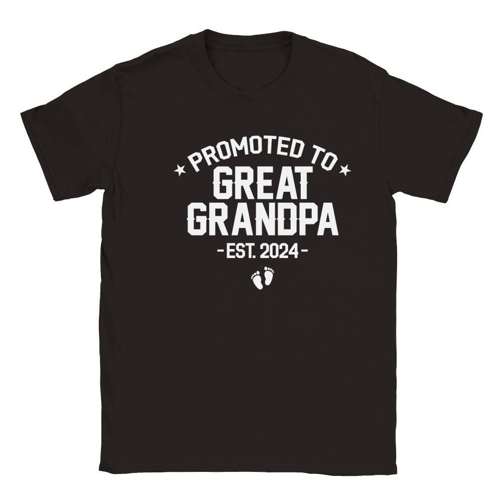 Promoted to Great Grandpa 2024 Classic Kids Crewneck T-shirt