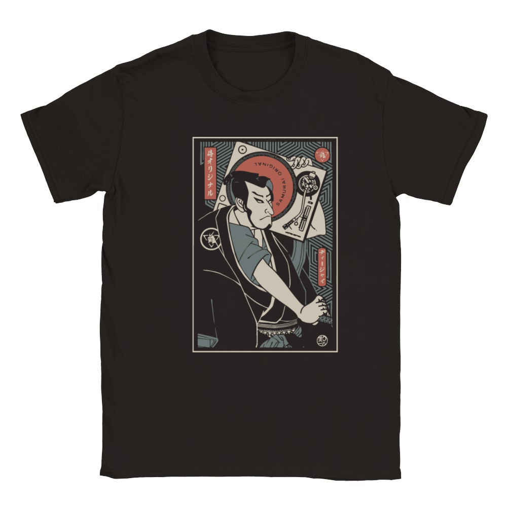 samurai original country tranditional japanese Classic Kids Crewneck T-shirt