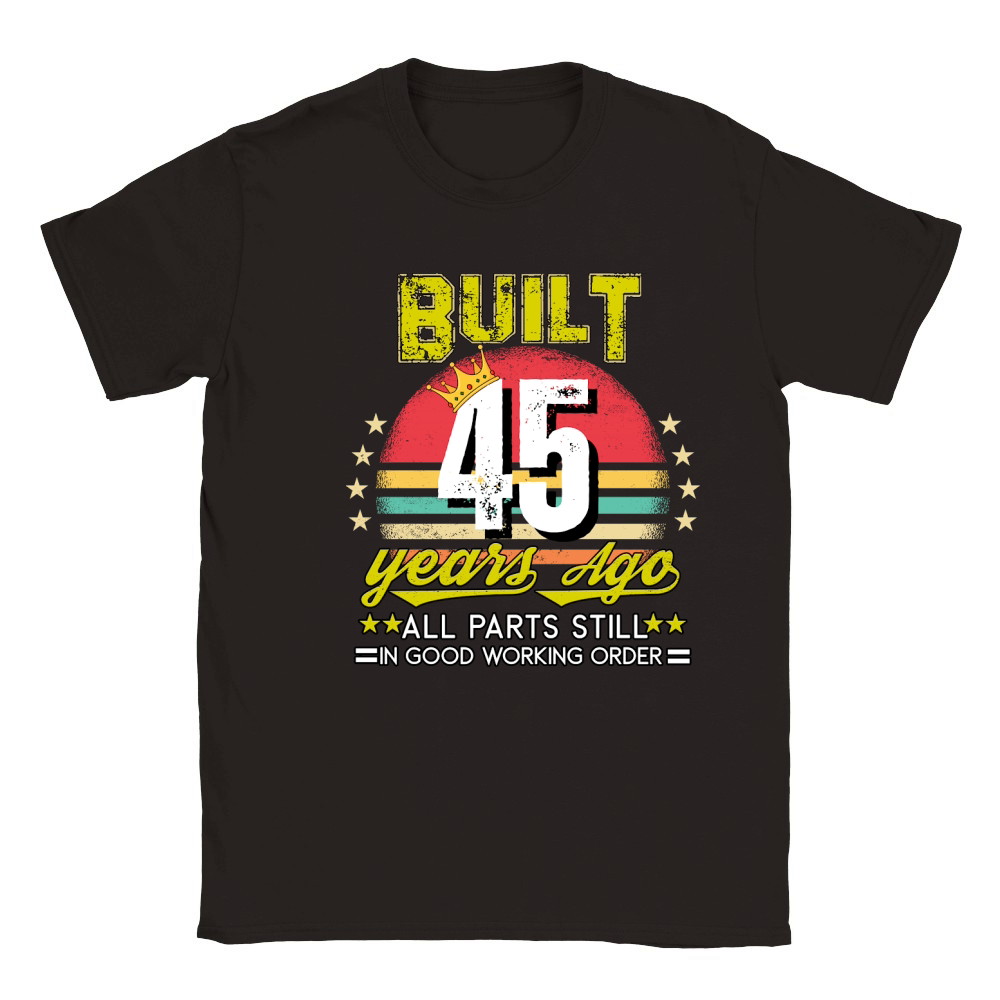 Vintage Birthday 45 Classic Kids Crewneck T-shirt