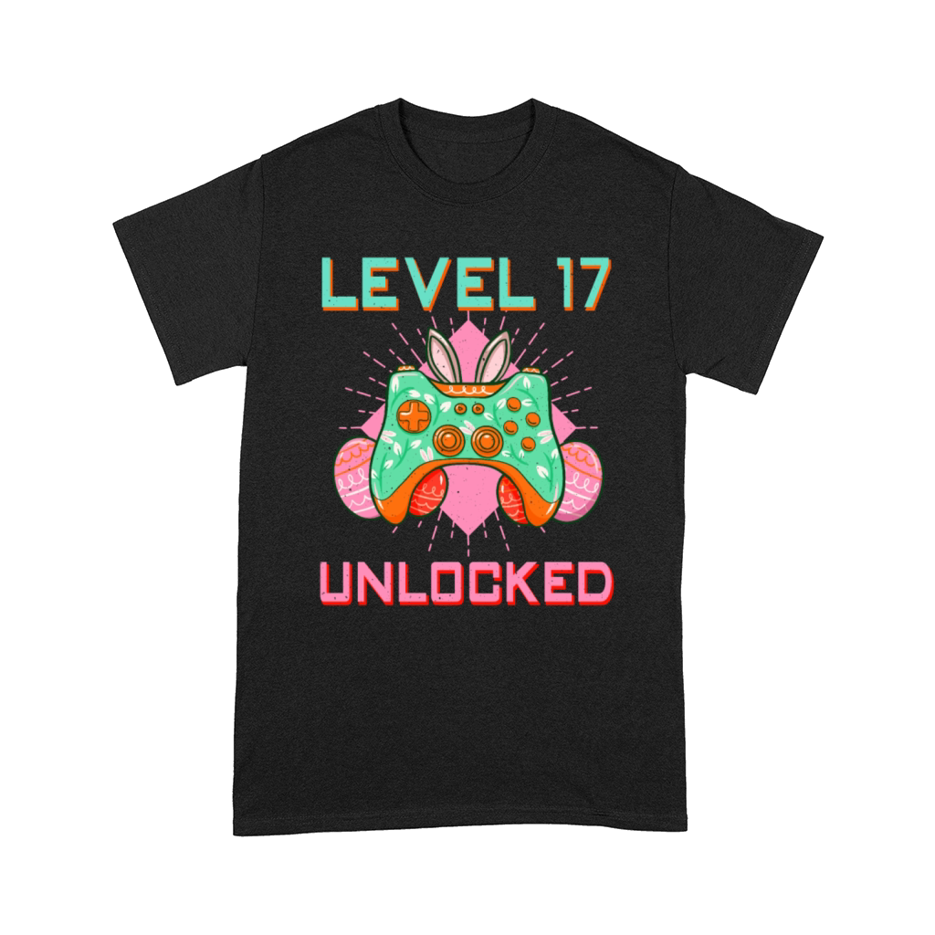 17 Year Old Level Unlock Gamer Game Easter Sunday Comfort T-shirt