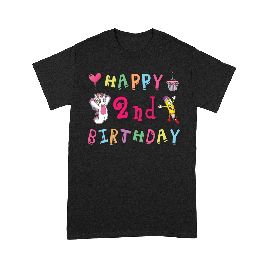 Happy 2nd Birthday for 2 year old Kids B-day Comfort T-shirt