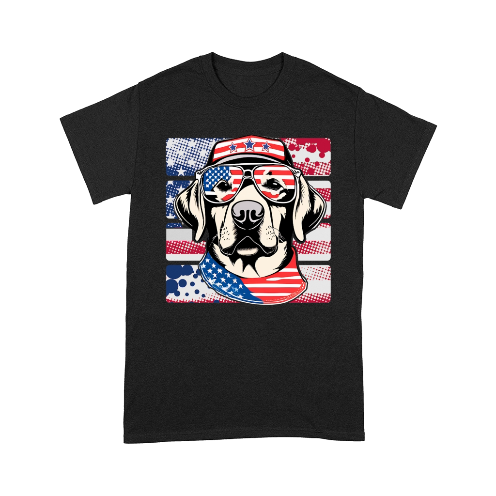 Happy 4th Of July Labrador Dogs Independence Day Comfort T-shirt