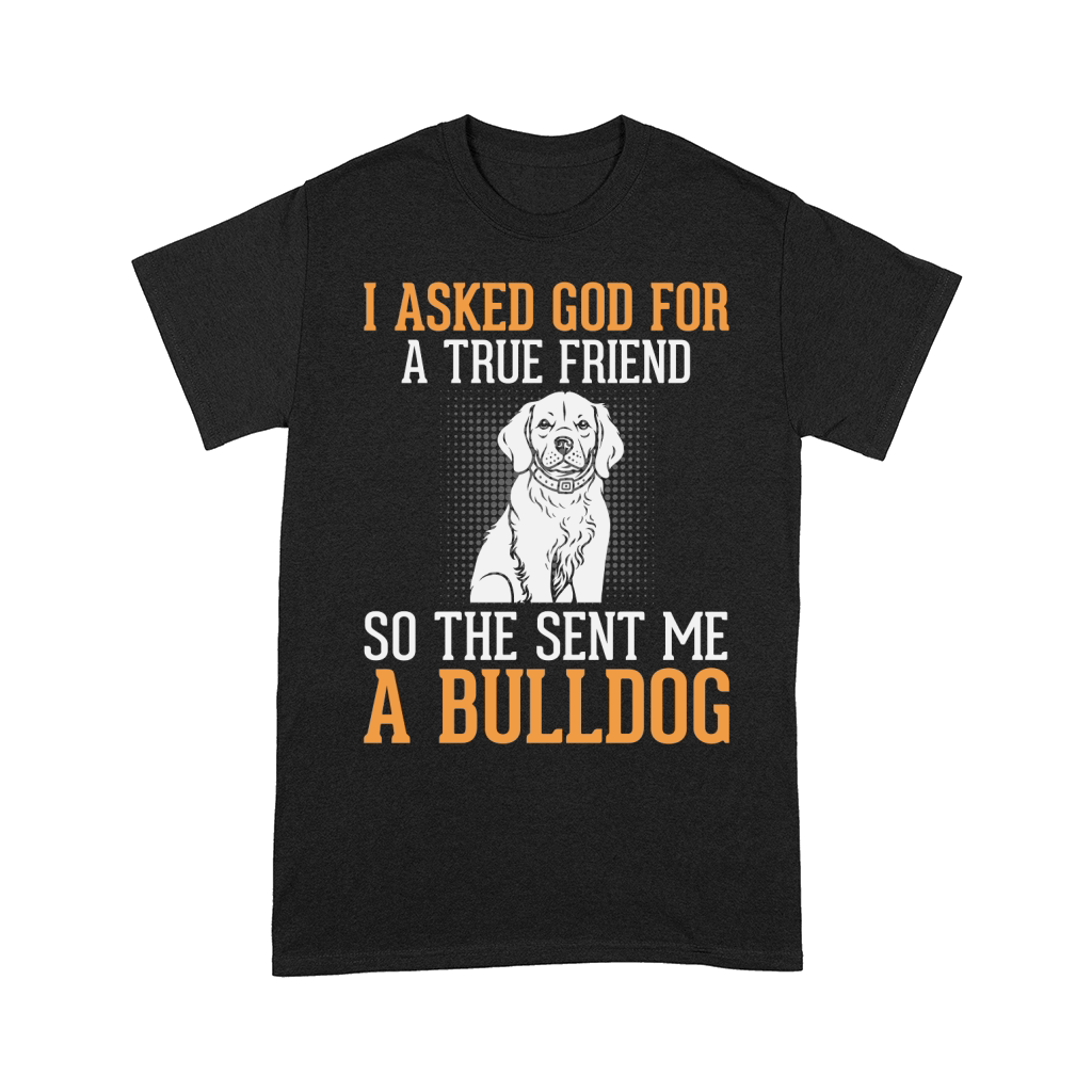 I Asked God For A True Friens So The Sent Me A Bulldog Comfort T-shirt
