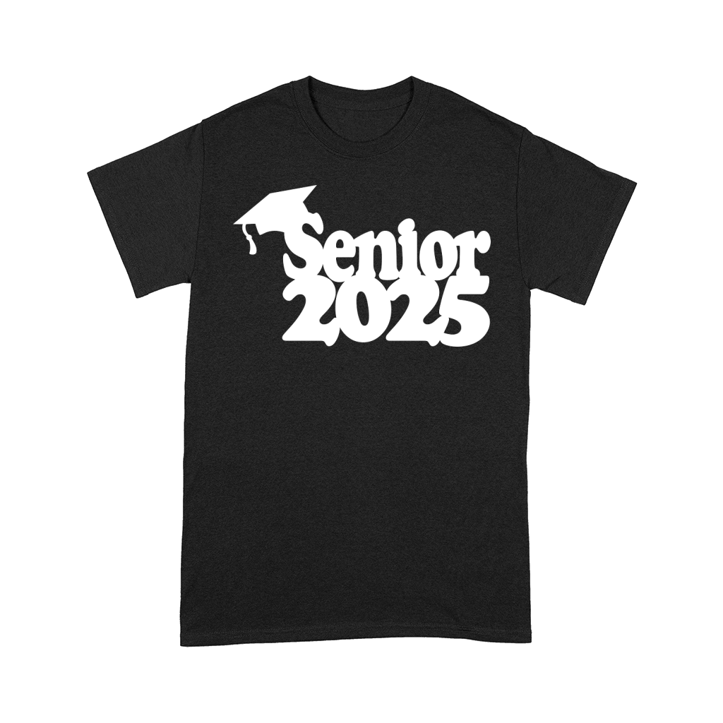 Senior 2025 bold font white Comfort T-shirt