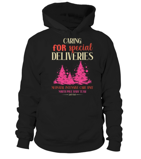 caring for special deliveries neonatal intensive care unit north pole baby team Hoodie Unisex