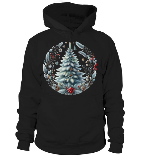 Watercolor Christmas tree Clipart 02 Hoodie Unisex
