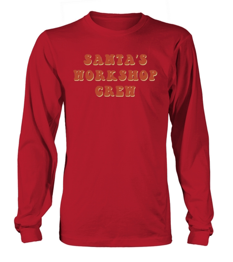 Santa’s Workshop Crew Retro Red Long sleeved Unisex