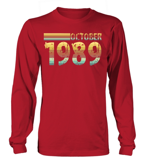 Vintage Awesome Since October 1989 31th Birthday Long sleeved Unisex