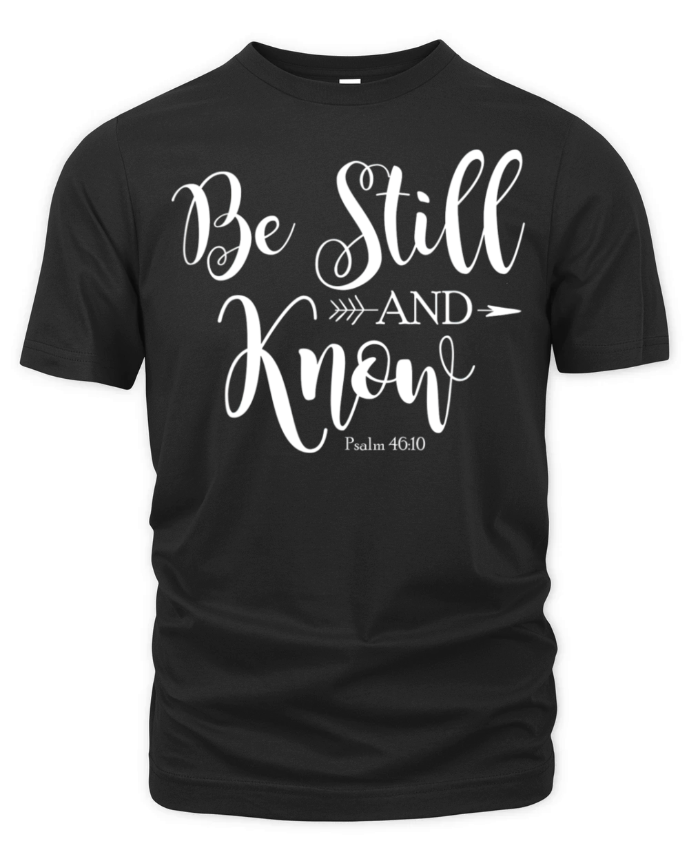 Be Still and Know That I am God Vintage Christian Organic Unisex T-shirt