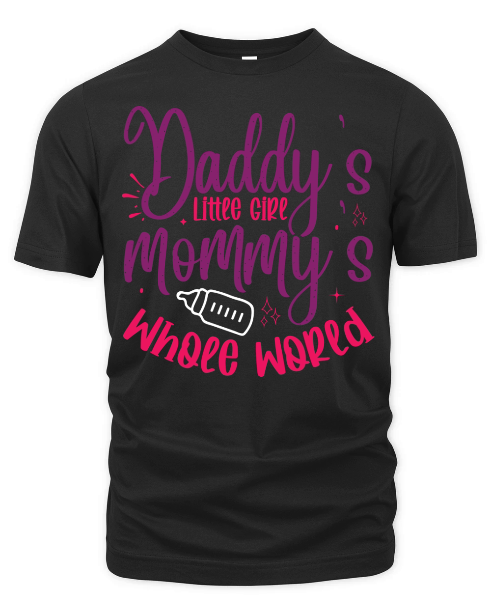 Daddys Little Girl Mommys Whole World Organic Unisex T-shirt