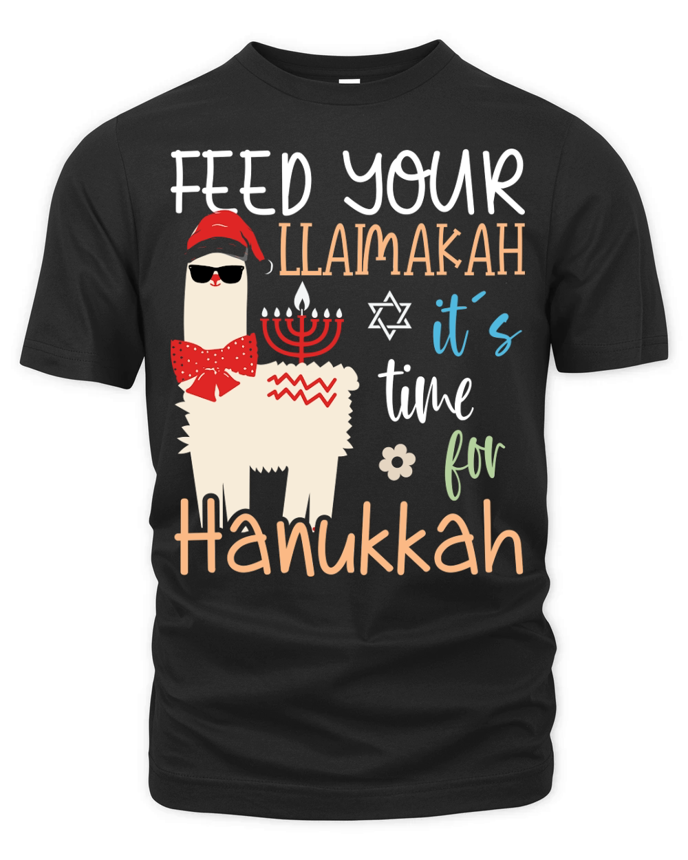 feed your Llamakah its time for Hanukkah Organic Unisex T-shirt