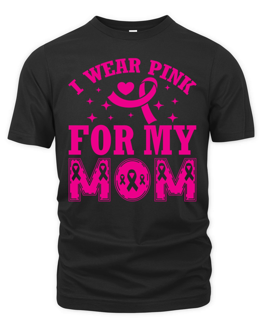 I wear pink for my mom Organic Unisex T-shirt
