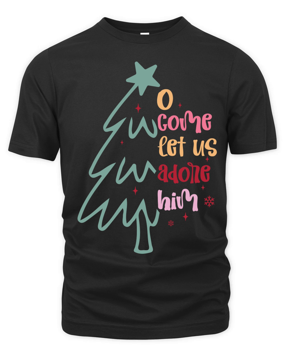 o come let us adore him 1 Organic Unisex T-shirt