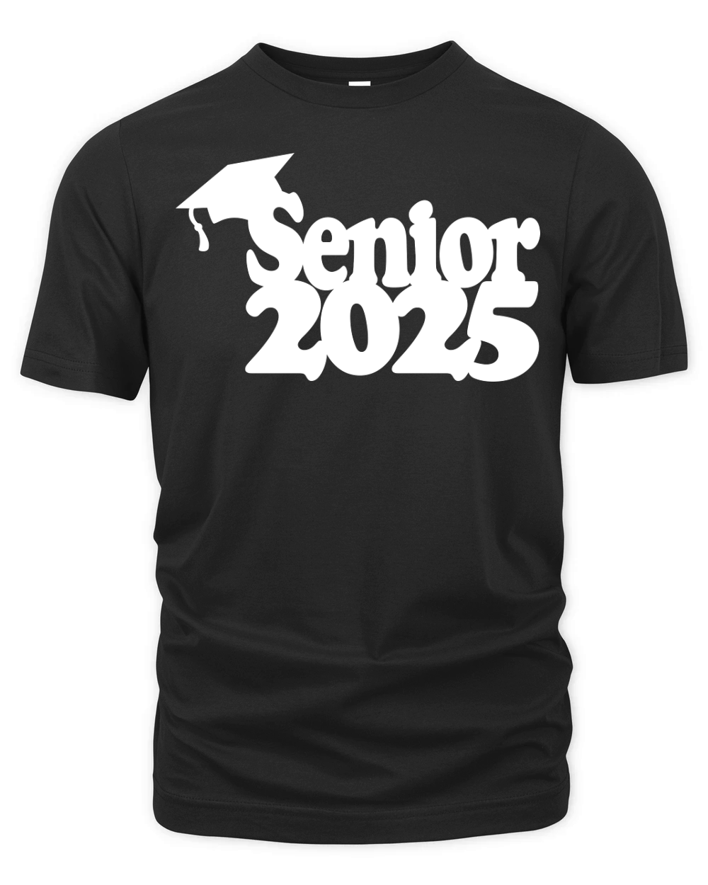 Senior 2025 bold font white Organic Unisex T-shirt
