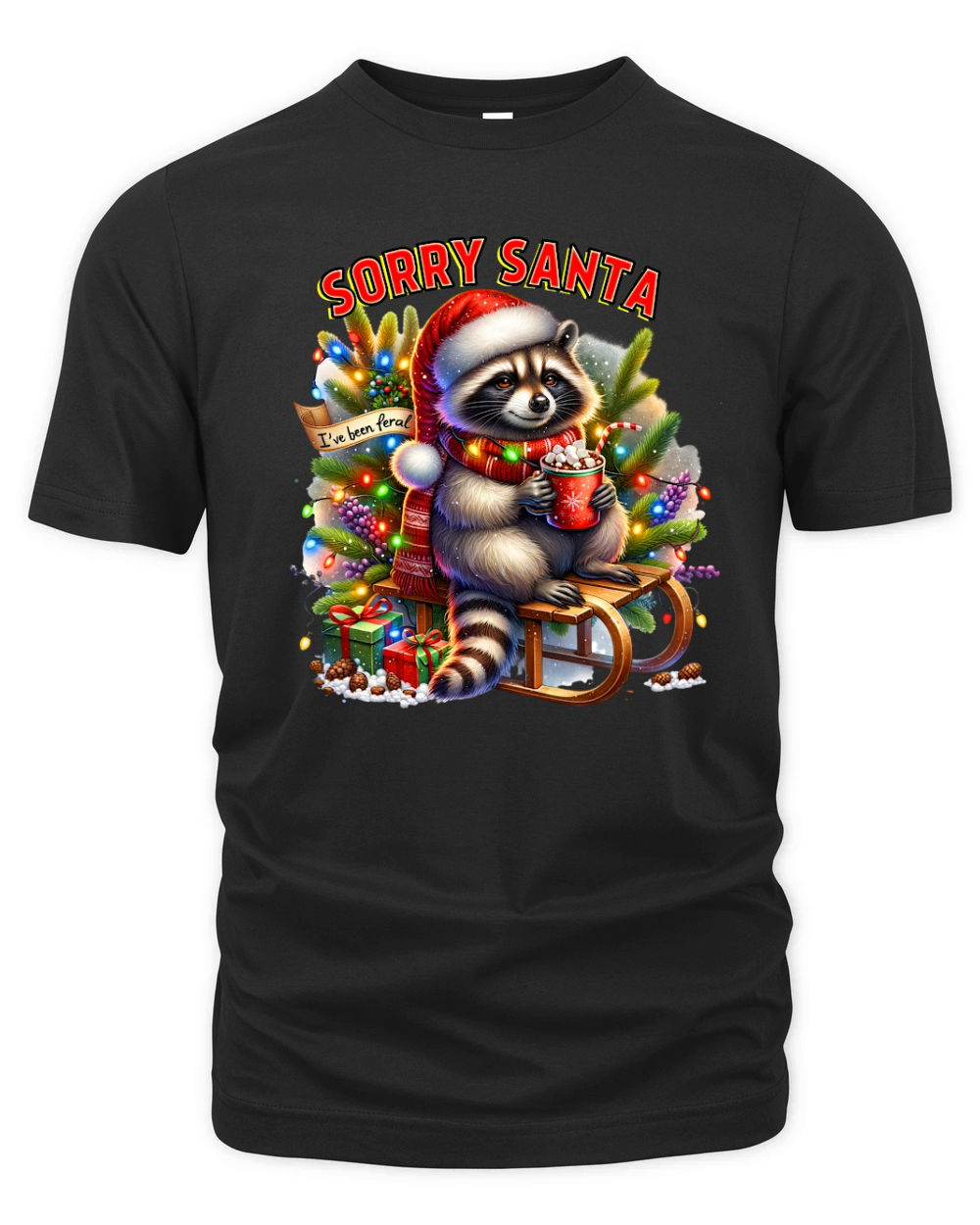Sorry santa Ive been feral Organic Unisex T-shirt
