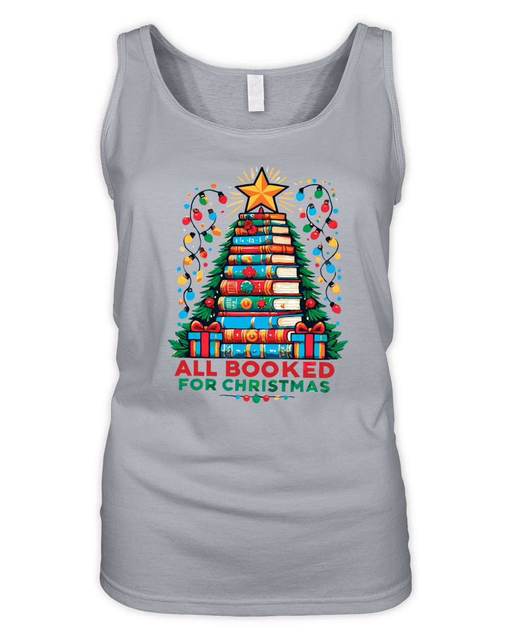 All Booked for Christmas Organic Women's Tank Top