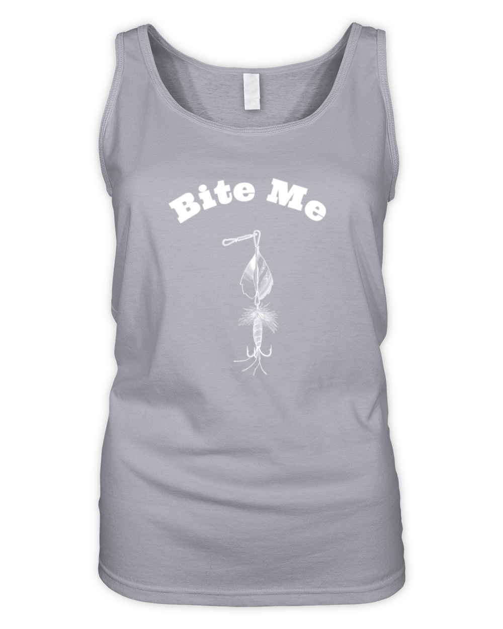 Bite Me, Fishing Humor, Fisherman Fish Fishing Lovers Organic Women's Tank Top