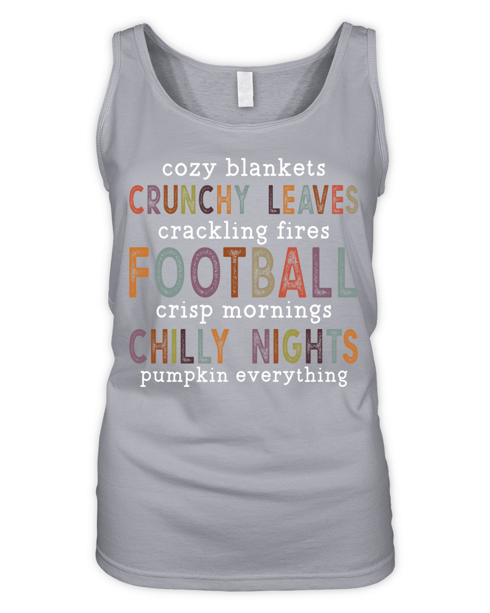 cozy blankets crunchy leaves crackling white Organic Women's Tank Top