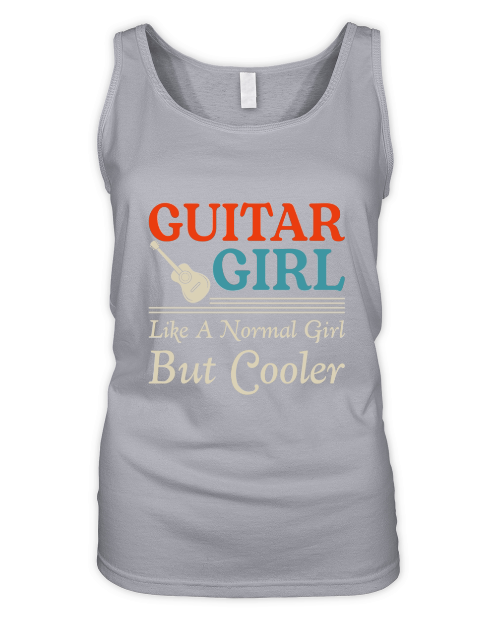 Guitar Girl Like A Normal Girl But Cooler Organic Women's Tank Top