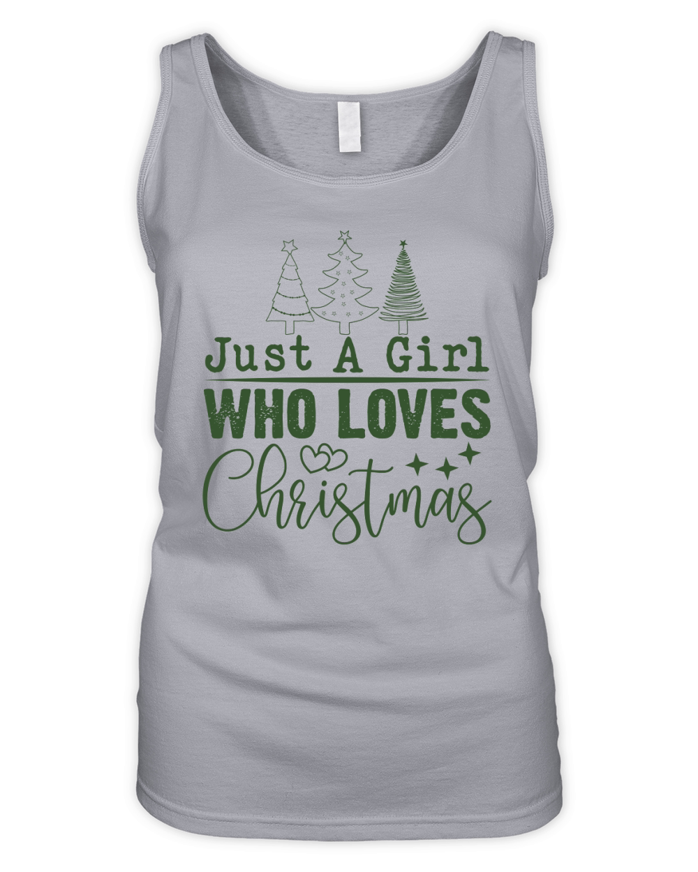 Just A Girl Who Loves Christmas 3 Organic Women's Tank Top