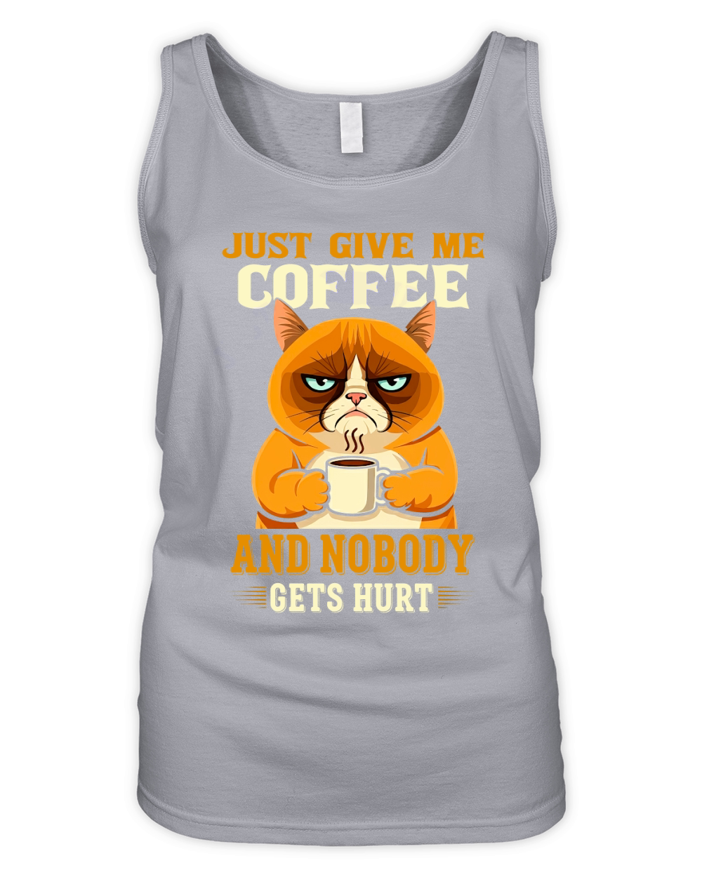 Just Give Me Coffee And Nobody Gets Hurt Organic Women's Tank Top