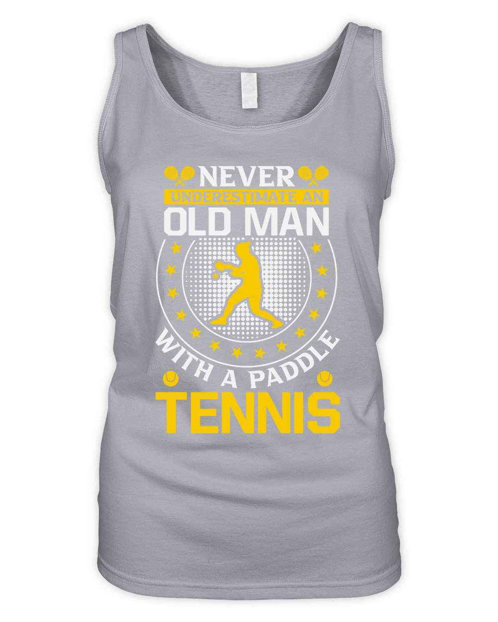 Never Underestimate An Old Man With A Paddle Tennis Organic Women's Tank Top