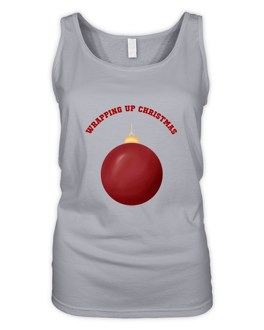 Wrapping Up Christmas Red Christmas Ornament Ball Organic Women's Tank Top